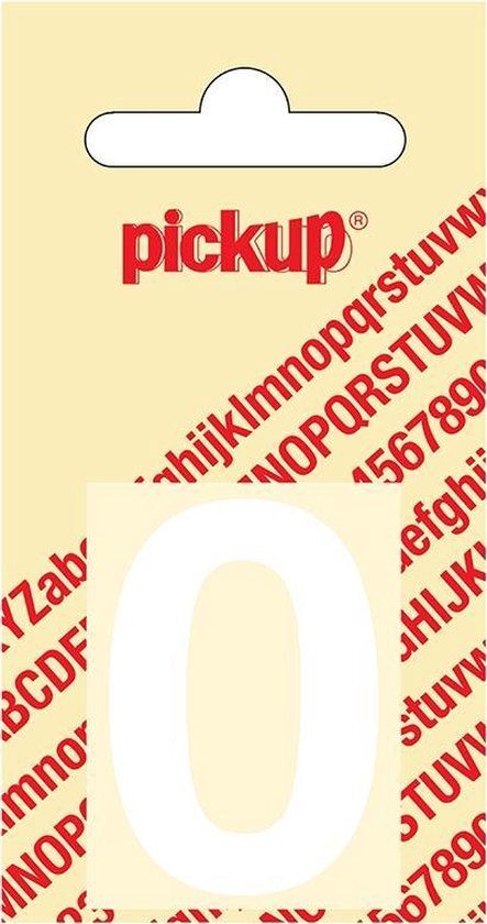 Pickup Plakcijfer Helvetica 40 mm - Wit 0