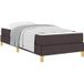 Lit Simple Lit Adulte Lit À Ressorts Avec Matelas Marron Foncé 100 X 200 Cm Tissu