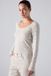 Levi's Dry Goods top en dentelle à manches longues - Femme - XS - Blanc / Tina Stripe Egret