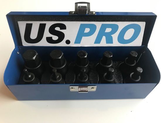 US.PRO tools by Bergen Inbus krachtdoppenset 1/2" 10-delig