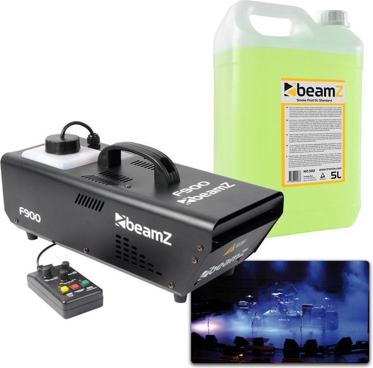 BeamZ Rookmachine - F900 fazer 900W inclusief 5 liter rookvloeistof