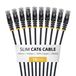 StarTech.com N6PAT100CMBKS10PK Netwerkkabel Zwart 1 m Cat6 U/UTP (UTP) - 10 Stuks