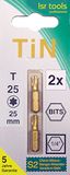 LSR TOOLS 1106644 schroefmesbits T25-TiN, 25 mm, 2 stuks