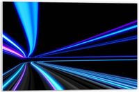 Merkloos / Sans marque PVC Schuimplaat - Blauwe en Paarse Neon Strepen - 60x40 cm