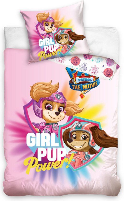 4KidsOnly PAW Patrol Dekbedovertrek Girl Pup Power - Eenpersoons - 140 x 200 cm - Katoen