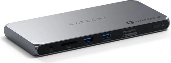 Satechi Thunderbolt 4 docking station met DisplayLink - Grijs
