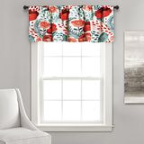 Lush Decor Valance, 45,7 cm x 132 cm, Multi Poppy Garden Gordijnen Kamer Verduistering Raampaneel Set voor Woon-, Eeten-Slaapkamer, 18" L
