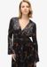 Superdry Jacquard Midi-jurk met wijduitlopende mouwen - Dames - Jurken - Viscose - UK12-EU40 - Alpine Lake Black