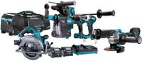 Makita DK0128G601 Combiset - 6 machines 40V max 4.0Ah Li-Ion in tas