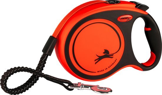 Flexi Rollijn Xtreme Tape - Hondenriem - 8 m Oranje Zwart L oranje