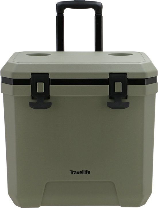 Travellife Magnus Koelbox 36L Groen met Wielen