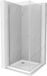 Mexen Pretoria Duo douchecabine porte battante 80 x 80, transparent, chrome + receveur de douche plat