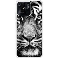 Xiaomi Redmi 10C Versterkt hoesje met sublimatie bedrukking - Tigre blanc et noir