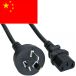 Inline Panda Inline China Stroomkabel met C13 plug - zwart - 1 8 meter