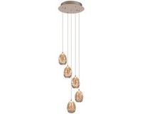 Highlight - Hanglamp Egg 5 lichts Ø 30 cm champagne
