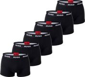 HUGO Boxershorts Set van 6 Hommes Noir Logo Coton/Élasthanne XXL