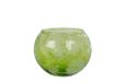 Coppens Theelicht Flower S groen glas 10x10x8cm