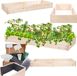 MODO24 Jardinière en bois, bac à plantes, bois massif, pin, jardinière à herbes, bac à fleurs, jardin, terrasse, 18x203x60 cm, naturel, ZP06