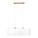 Homemania HOMBR_0268 Hanglamp, kroonluchter, hout, metaal, papier, wit, 56 x 20 x 120 cm