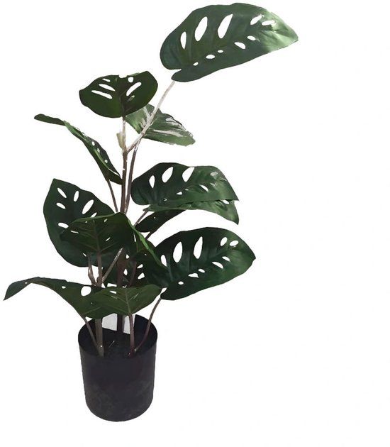 Buitengewoon Boet Buitengewoon de Boet Monstera monkey mask 47 cm kunstplant