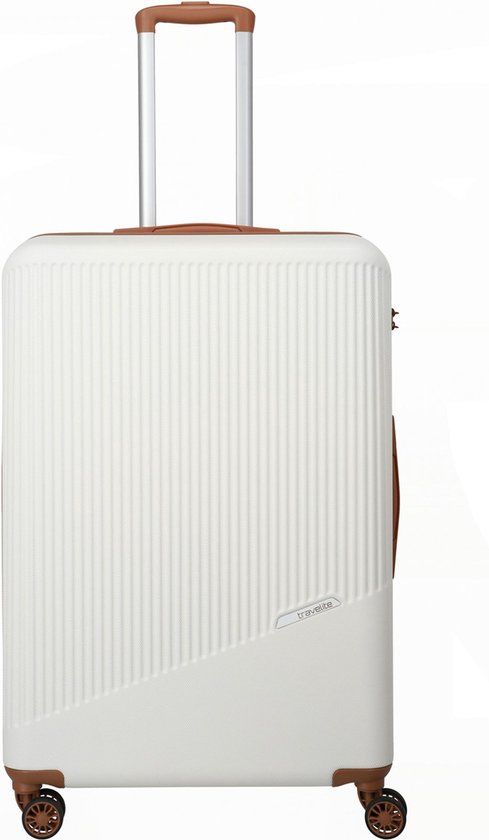 Travelite Bali Hardcase Trolley L - 77 cm - White / Cognac