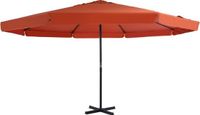 vidaXL Parasol met aluminium paal 500 cm terracottakleurig