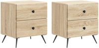 vidaXL Nachtkastje Sonoma Eiken 43 x 34,5 x 47,5 cm