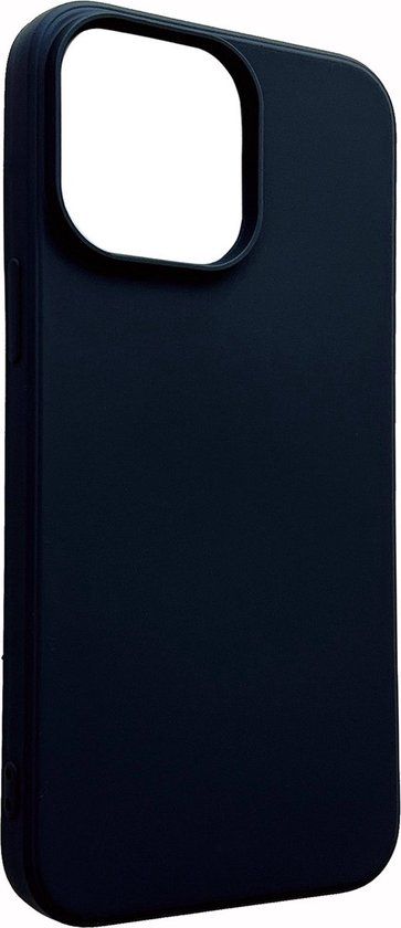 Merkloos Siliconen Back Cover hoesje voor iPhone 13 Mini - Zwart
