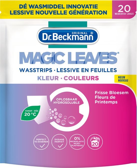 Dr. Beckmann Magic Leaves Colour - Wasstrips - Wasmiddeldoekjes