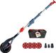FANZWORK Gipsplaatschuurmachine met borstelloze EC-motor 900W, ultralicht, 225 mm schuurmachine, tot 2300 t/min, lengte tot 1,9 m, incl. LED, 3,8 m kabel, schuurschijven, stofzuigeradapter en draagkoffer