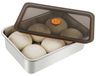 Boîte à pâte à pizza en acier inoxydable 30 x 21 x 8,5 cm 4,2 litres