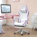Chaise de jeu blanche et violette