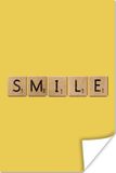 PosterMonkey Poster Spreuken - Smile - Quotes - Scrabble - Lach - 60x90 cm