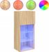 vidaXL Tv-meubel met LED-verlichting 40,5x30x90 cm sonoma eikenkleurig