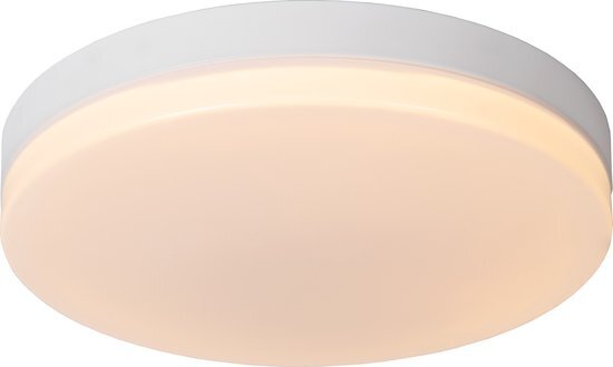 Lucide BISKIT - Plafonnière Badkamer - Ø 40 cm - LED - 1x36W 2700K - IP44 - Beweging & dag/nacht sensor - Wit