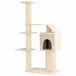 vidaXL Arbre à chat avec poteaux à gratter en sisal Crème 183 cm