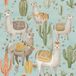 Me&miniMe Behang Kinderkamer Alpaca Cactus Blauw-Groen-Oranje-Grijs Babykamer Kinderbehang 0,53 x 10,05 M