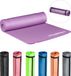 Merkloos / Sans marque Relaxdays Yogamat - 60 x 180 cm - 1 cm dik - met draagband - paars