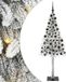 vidaXL Kerstboom met 300 LED, Standaard, Wit, 210 cm, PE en Staal