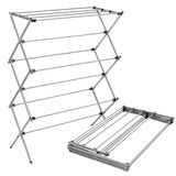 Honey-Can-Do Oversized opvouwbaar droogrek, gelegeerd staal, zilver, 50 lbs