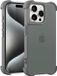 Coverzs matte Shock case geschikt voor iPhone 15 Pro (grijs)