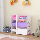 en.casa Kinderrek Vimianzo 60x65x30 cm eenhoornmotief