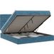Prolenta Maison Exclusive Lit Ottoman exclusif, avec matelas, couleur bleu foncé, 140 x 190 cm, revêtement en velours