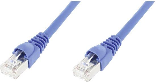 Telegärtner 100008984 RJ45 Netwerkkabel, patchkabel CAT 6A S/FTP 10.00 m Blauw