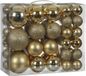 House of Seasons Edelman Bv Kunststof kerstballen - 46 stuks - goud - 4, 6 en 8 cm
