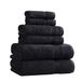 SUPERIOR Handdoek, Katoen, Zwart, 6-delige Set