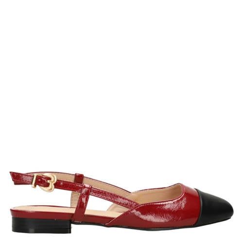 Haboob slingback loafers rood/zwart