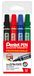 Pentel Pen N50 permanente marker conische punt zak 4 verschillende kleuren (zwart, rood, blauw, groen)