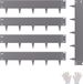 Bordure de jardin en acier, 5 pièces, dimensions 39 x 5 pouces, résistant à la rouille, gris foncé