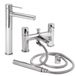Hudson Reed Robinet de lavabo haut et mitigeur de baignoire-douche avec douchette - Chrome moderne